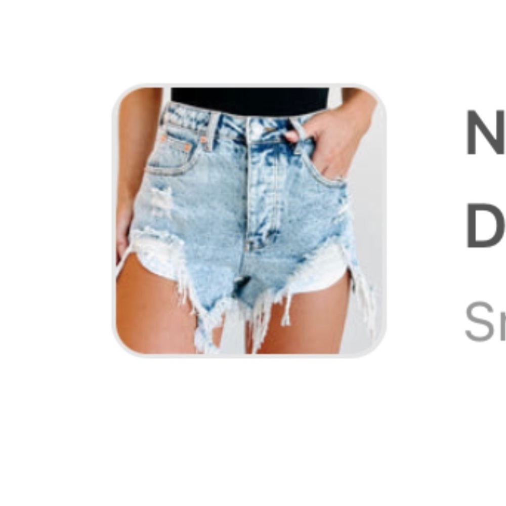 NWT High Rise Denim Shorts Size Small, NanaMacs Boutique